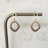 Big Gap Brushed Gold  Earrings