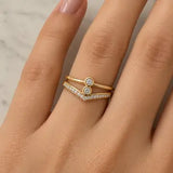 Cohen Adjustable Ring W Zirconium Stones