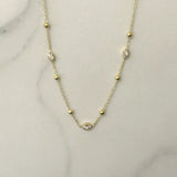Livy Fineline Necklace w Zirconium Stones 