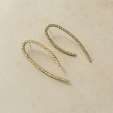 Frou Stainless Steel  Earrings w White Zirconias