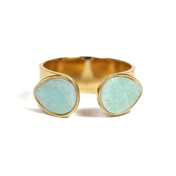 Faun Ring w Mineral Stones 