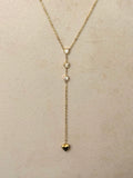 Fineline Zirconia Necklace w Heart Pendant