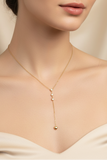 Fineline Zirconia Necklace w Heart Pendant