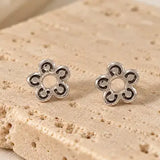 Minimal Floral Stud Earrings