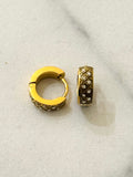 Marlon Hoop Earrings w Zirconium Stones 