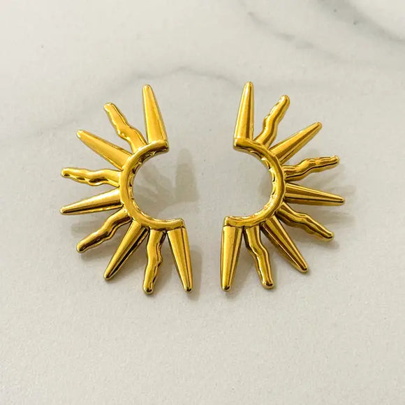 Half Sun Waterproof Stud Earrings 