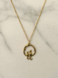 Cats Sitting Under The Moon Necklace 