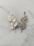 Laurel Branch Hammered Gold Earrings  