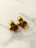 Ronay Amber Look Stainless Steel Stud Earrings  