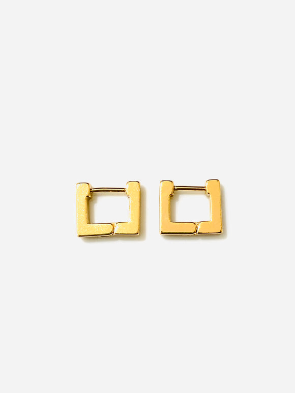 Square Hoops Gold