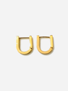 Waterproof U Earrings Gold