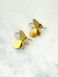 Matte Gold Butterfly Earrings