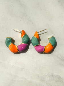 Marcel Enamel Hoop Earrings