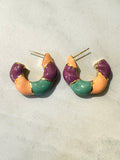 Marcel Enamel Hoop Earrings