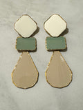 Mayer Stainless Steel Enamel Earrings