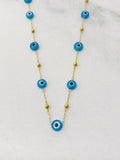 Evil Eye Waterproof Necklace White