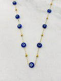 Evil Eye Waterproof Necklace Turquoise