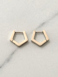 Pentagon Stainless Steel Hoop Earrings
