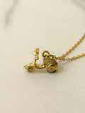 Retro Vespa Motorbike Necklace