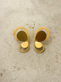Brushed Gold Butterfly Stud Earrings