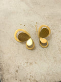 Brushed Gold Butterfly Stud Earrings