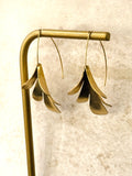 Litty Brushed Gold Floral Earrings