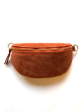 CASSETTE - Suede Fanny Pack Light Brown