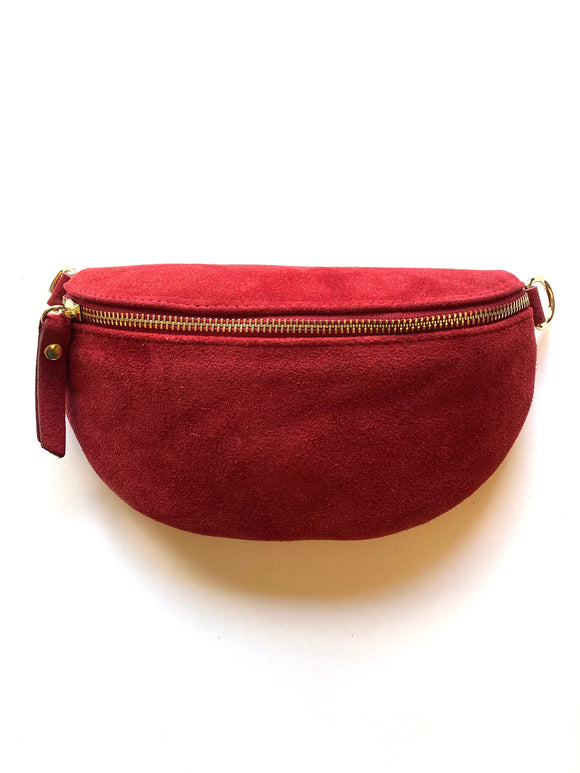 CASSETTE - Suede Fanny Pack Burgundy