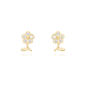 Sterling Silver Flower Studs