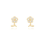 Sterling Silver Flower Studs