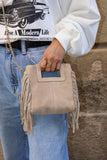 CASSETTE - Mina Suede Leather Tassel Crossbody Bag