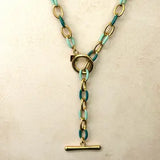 Ryozen Stainless Steel Enamel Chain Necklace
