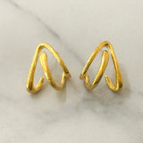 Sian Brushed Gold  Earrings 