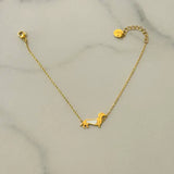 Stainless Steel Dachshund Bracelet 