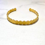 Dots Brushed Gold Bangle Bracelet