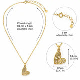 Heart Necklace W Zirconium Stones
