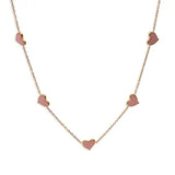 Multihearts Enamel Necklace
