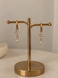 Silvia Pearl Look Hoop Earrings W Zirconium Stones