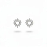 Mini Heart Stainless Steel Stud Earrings