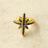 Northern Star Single Earcuff w Multicolor Zirconias