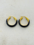 Taeko Stainless Steel Enamel Hoop Earrings