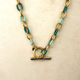 Ryozen Stainless Steel Enamel Chain Necklace