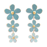 Luisa Distressed Paint Floral Dangle Earrings