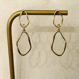 Double Gap Stainless Steel  Earrings