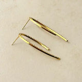 Frou Stainless Steel  Earrings w White Zirconias