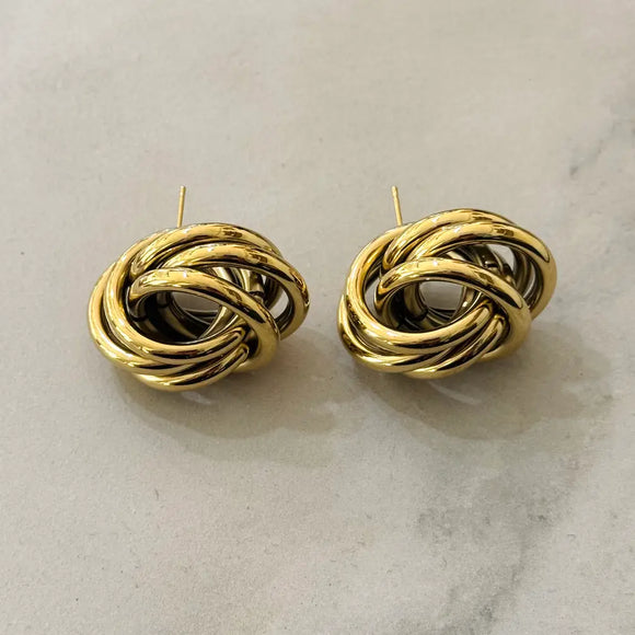 Rowen Vintage Look Stainless Steel Earrings