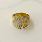 Midori Waterproof  Ring w White Zirconias 