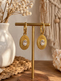 Boaz Hoop Earrings W Zirconium Stones