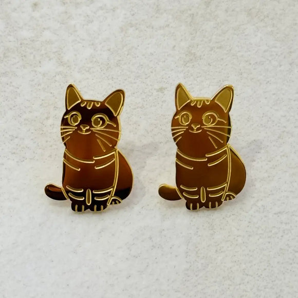  Stainless Steel Cat Earrings