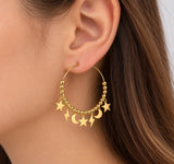 The Sky Stainless Steel Hoop Earrings